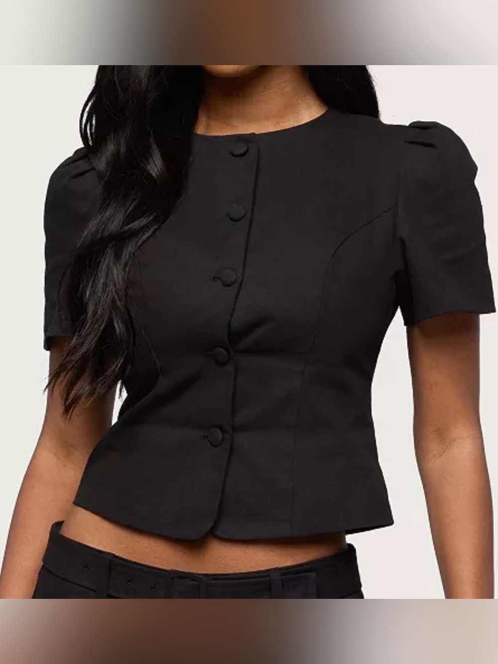 NWT Edikted Women's Thea Twill Button Up Blazer Size Large